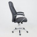 Кресло поворотное KING A, натуральная кожа, черный